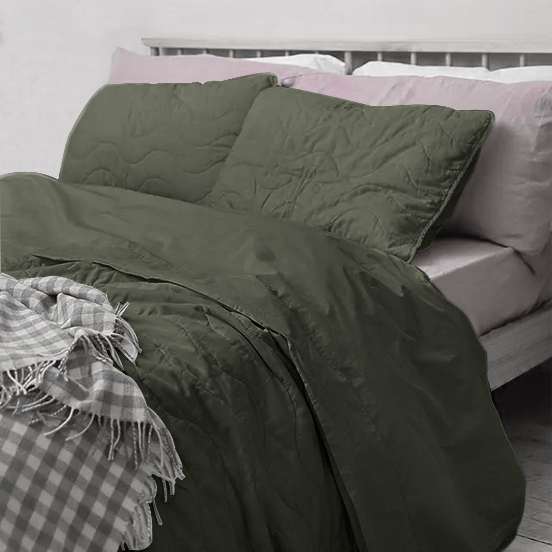 Piglet stitch - Pure Cotton Sateen Quilt Sets-5